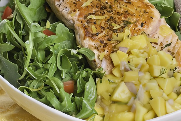 Лосось в индийских специях