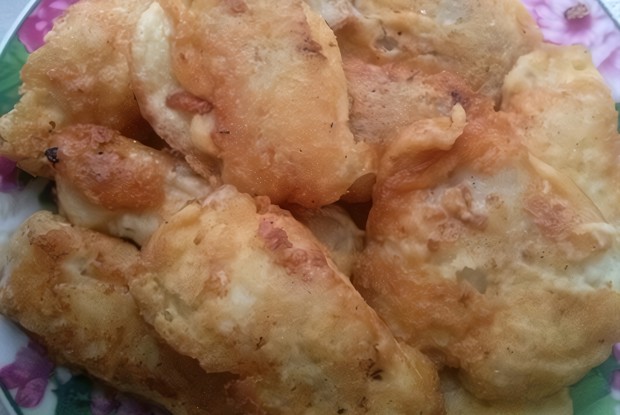 Лосось в винном кляре