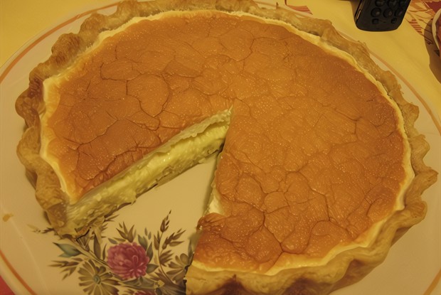 Луковый пирог под снежной шапкой