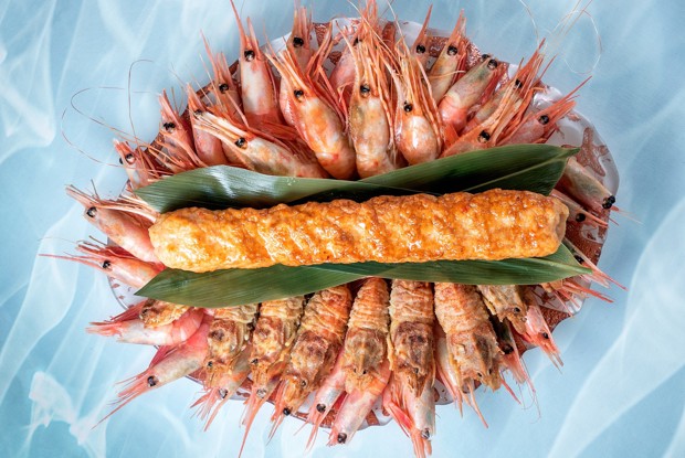 Люля-кебаб из камчатского краба и креветок