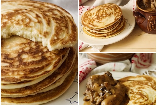 Мачанка (Блины с мясной подливой)
