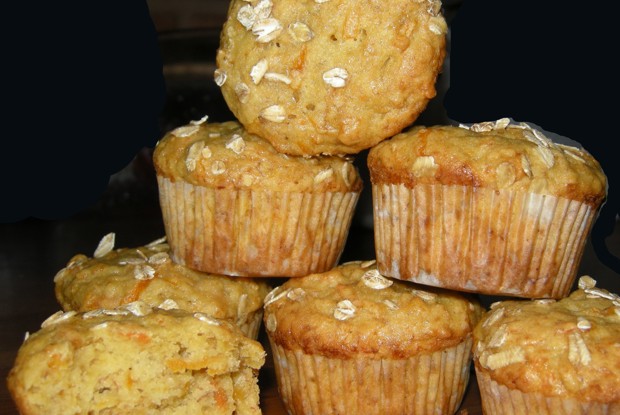 Маффины с тыквой, бананом и морковью