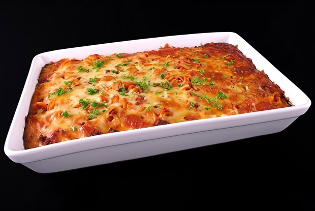 Макароны, запеченные с мясом