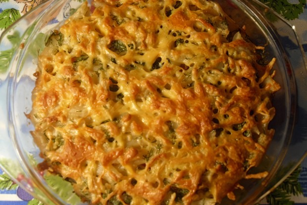 Макаронная запеканка с говяжим фаршем