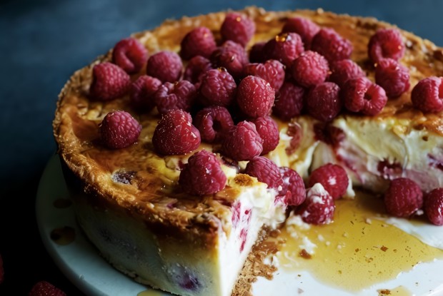 Малиновый чизкейк без выпечки