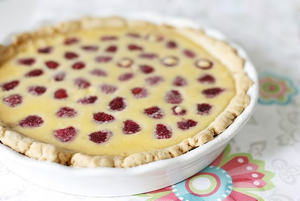 Малиновый пирог с белым шоколадом