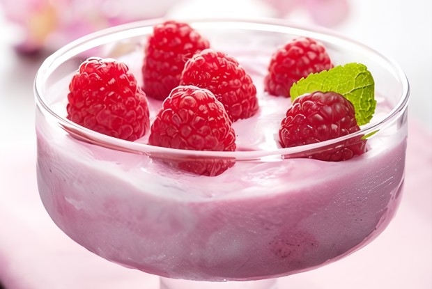 Малиново-лаймовый замороженный десерт