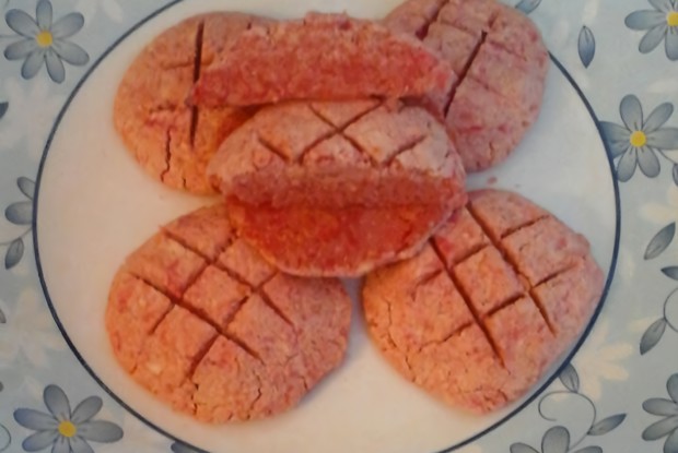 Малиновое печенье из окары