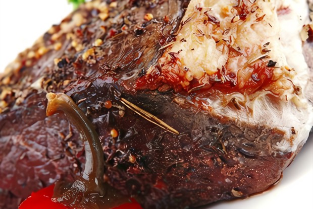 Маринованная баранья нога на гриле