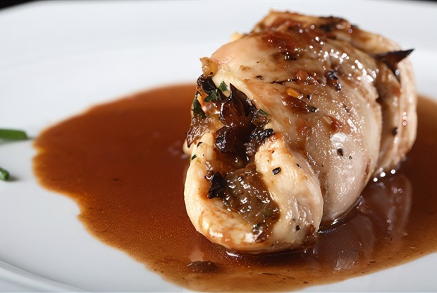 Маринованная курица со средне-острым красным соусом чили