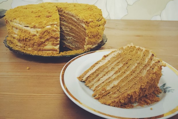 Медовик с заварным кремом