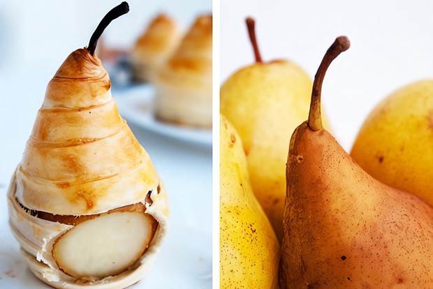 Медовые груши с ванилью в слоеном тесте