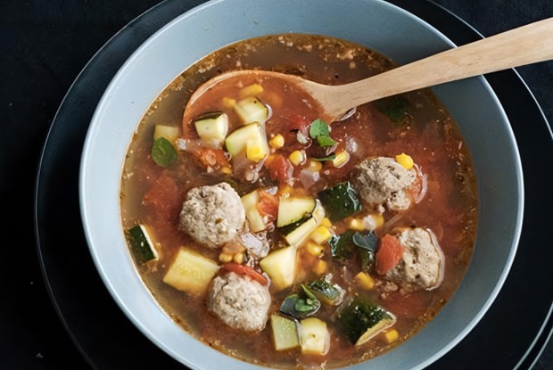 Мексиканский суп с фрикадельками