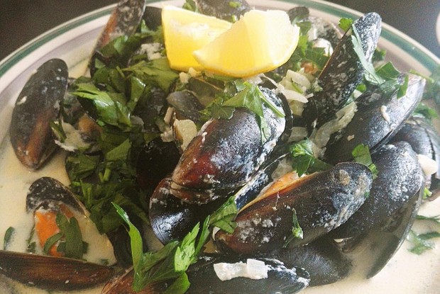 Мидии в белом вине