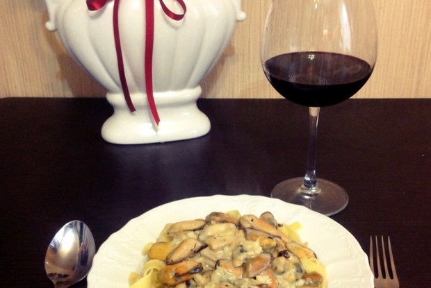 Мидии в чесночно-сливочном соусе