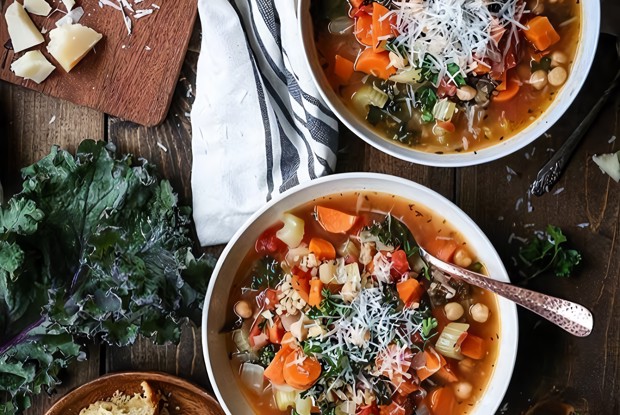 Минестроне с пармезаном