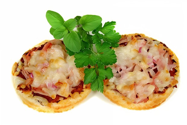 Мини-пиццы с ветчиной