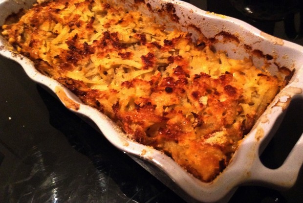 Мясная запеканка болоньезе