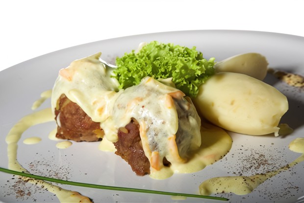 Мясные шарики в сырном соусе