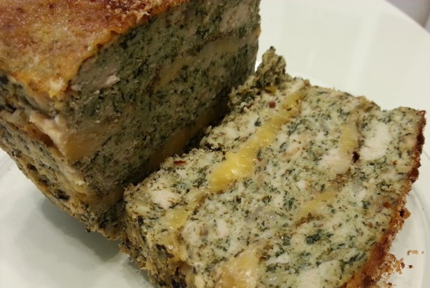 Мясной хлеб из индейки и шпината