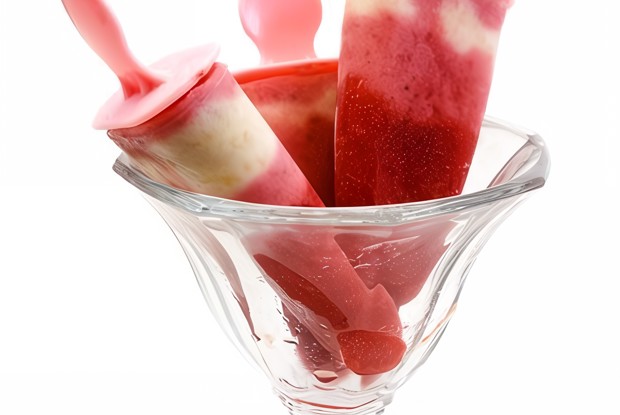 Мятное двухцветное арбузно-цитрусовое мороженое