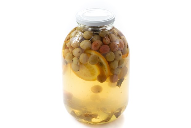 Компот-мохито на зиму из крыжовника