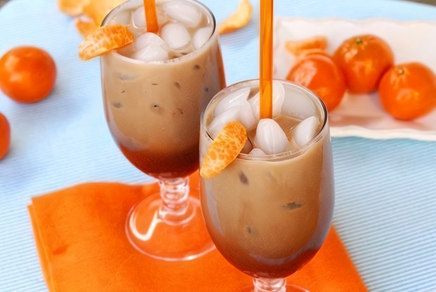 Мокка со льдом и мандарином