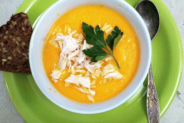 Морковный суп с мандаринами