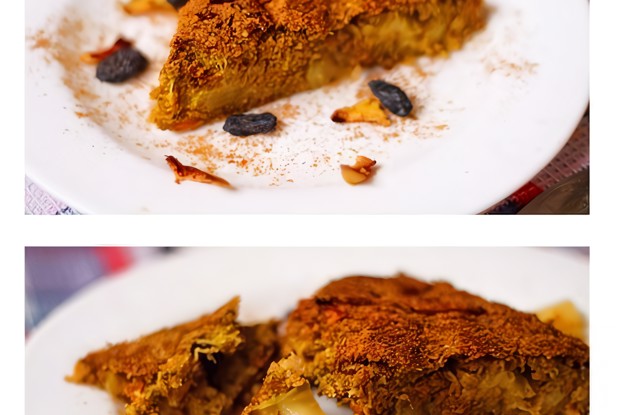 Морковно-апельсиновый пирог с яблоком и корицей