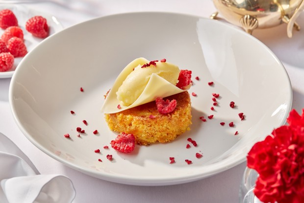 Морковный пирог с цитрусовым сорбетом