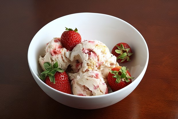 Мороженое «Клубничный чизкейк»