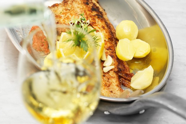 Морской язык с картофелем