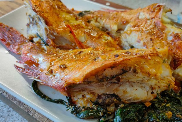 Морской окунь в духовке