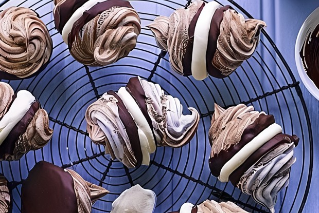 Мраморные меренги с маскарпоне