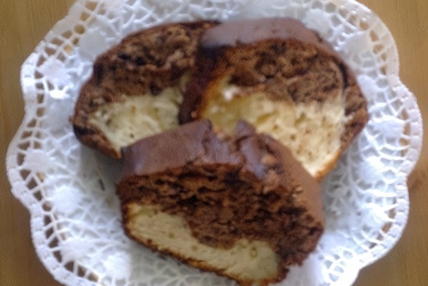 Мраморный кекс с шоколадом