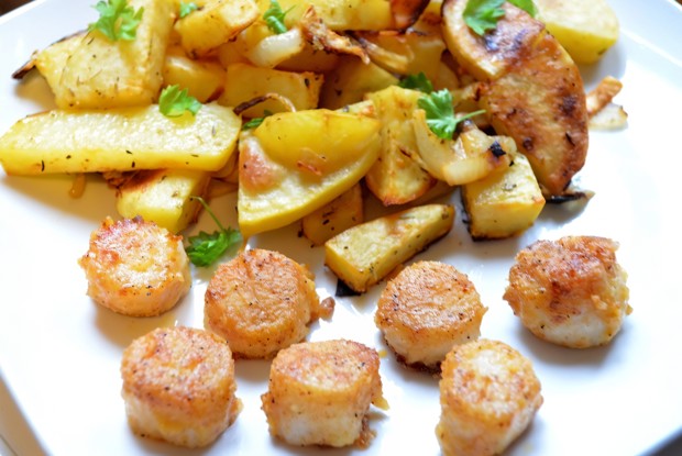 Мурманские гребешки с пряной корочкой