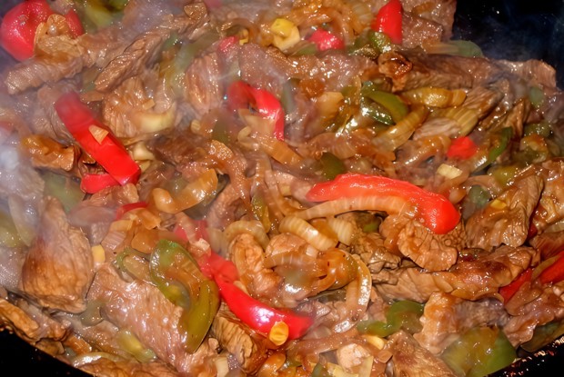 Мясо веревочкой по-китайски