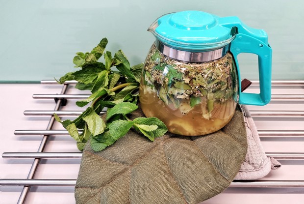 Мятно-имбирный чай мате