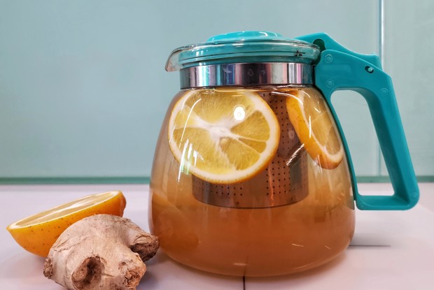 Мятно-имбирный согревающий напиток