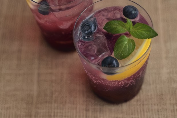 Напиток из черники и петрушки