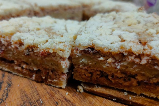 Насыпной творожно-ягодный пирог