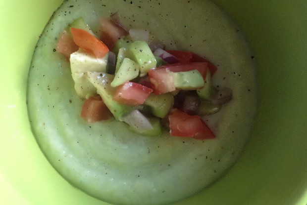 Огуречный суп-пюре с сальсой