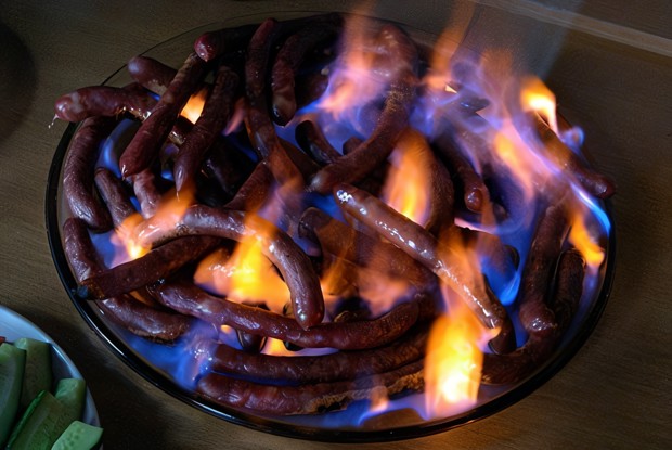 Охотничьи колбаски на спирту