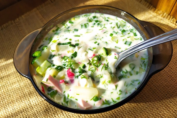 Окрошка на кефире