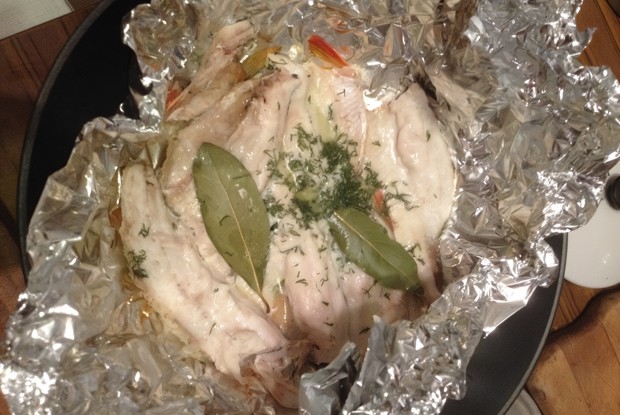 Окунь в фольге