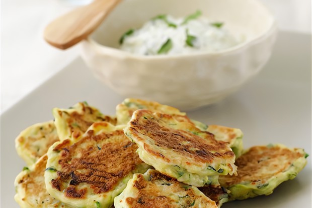 Оладьи из кабачкового пюре