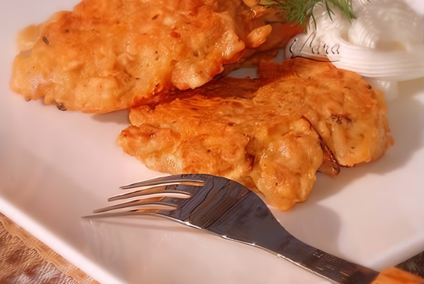 Оладьи из мацы с сыром чеддер