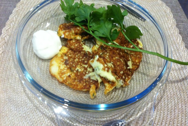 Оладьи кефирные кабачковые