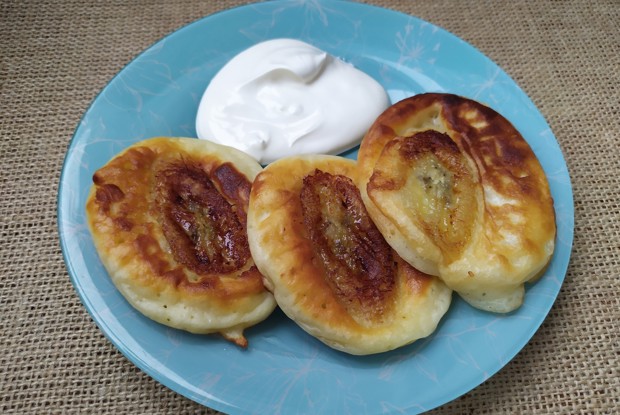 Оладьи с бананом