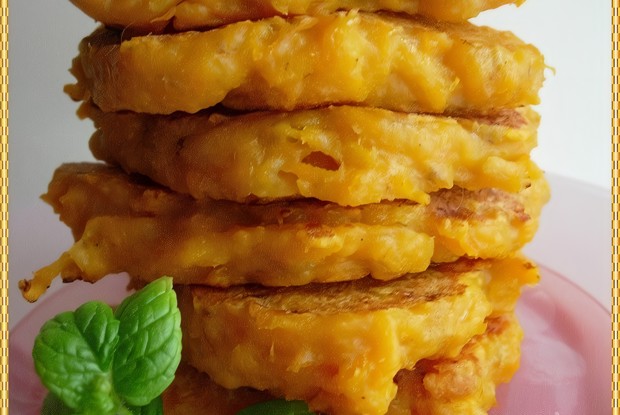 Оладушки из тыквы с бананом